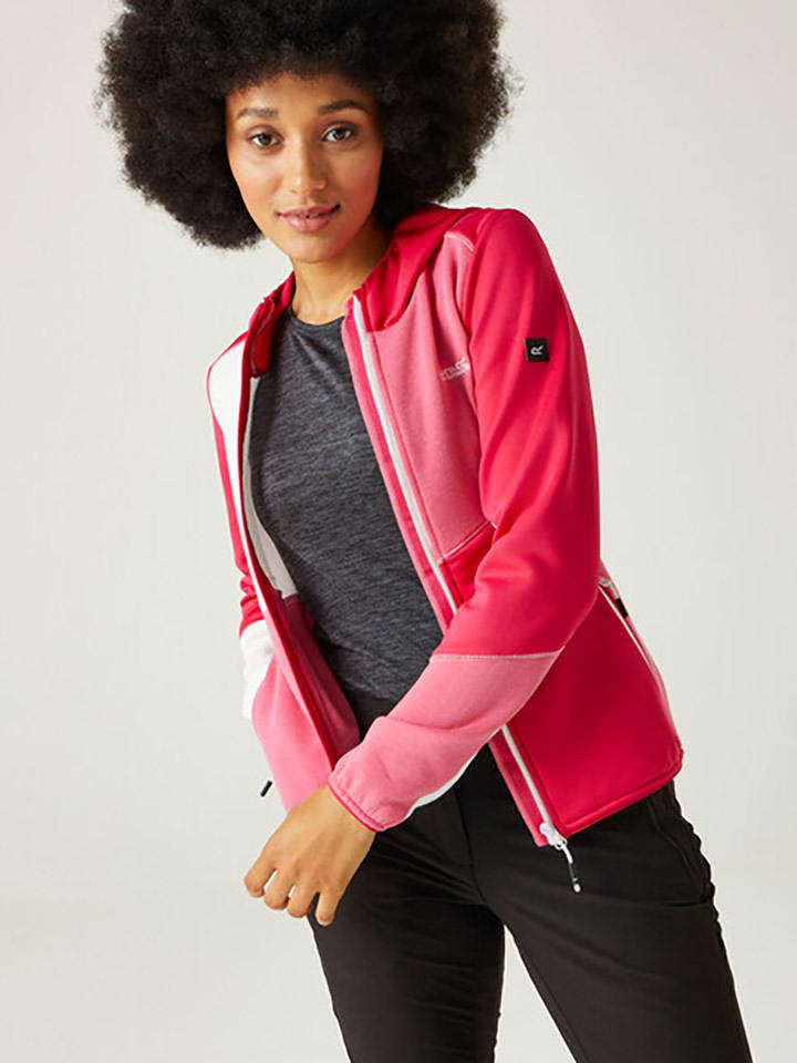 Regatta Kurtka polarowa "Walbury VII" w kolorze jasnoróżowo-czerwono-białym rozmiar: 40