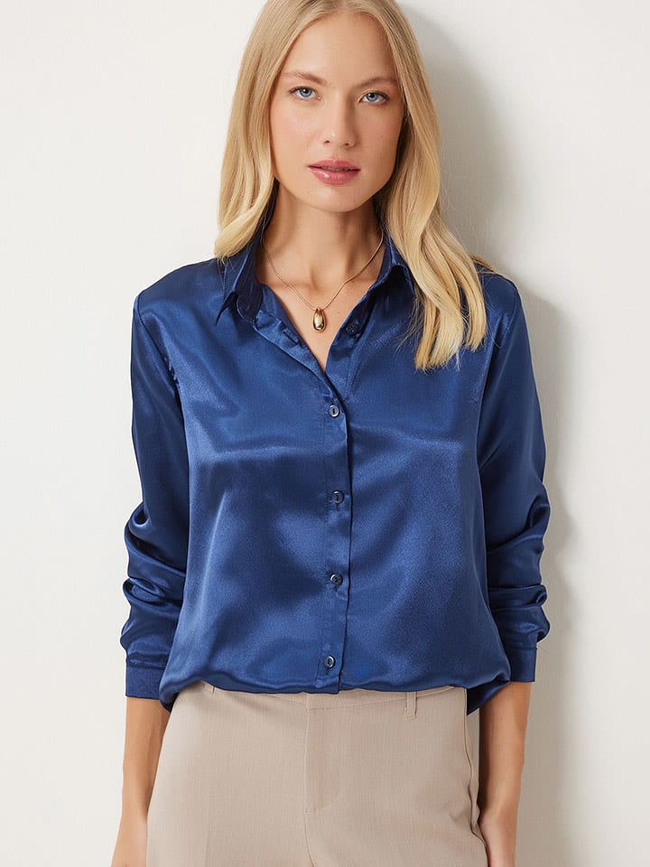 Happiness Istanbul Bluzka w kolorze granatowym rozmiar: 36