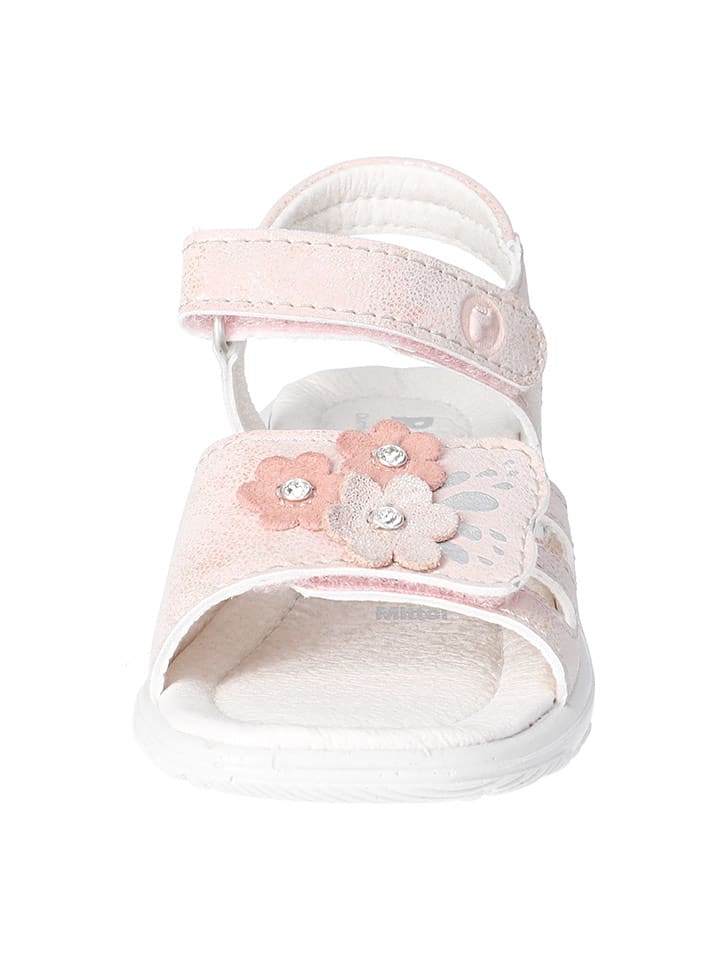 Ricosta Skórzane sandały "Chloe" w kolorze jasnoróżowo-białym rozmiar: 28
