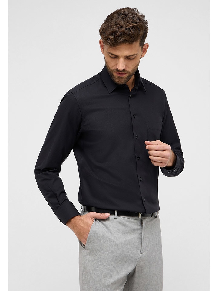 Eterna Koszula - Modern fit - w kolorze czarnym rozmiar: 43