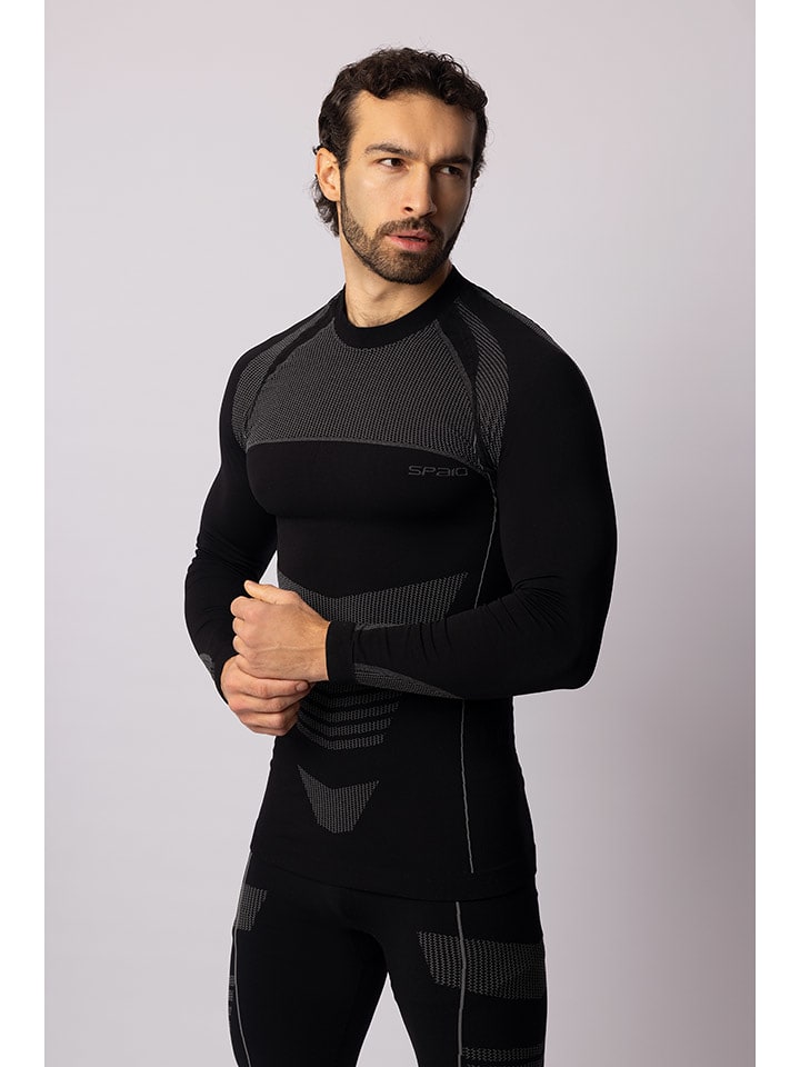 Spaio Koszulka termiczna "Thermo-Evo" w kolorze antracytowo-czarnym rozmiar: L