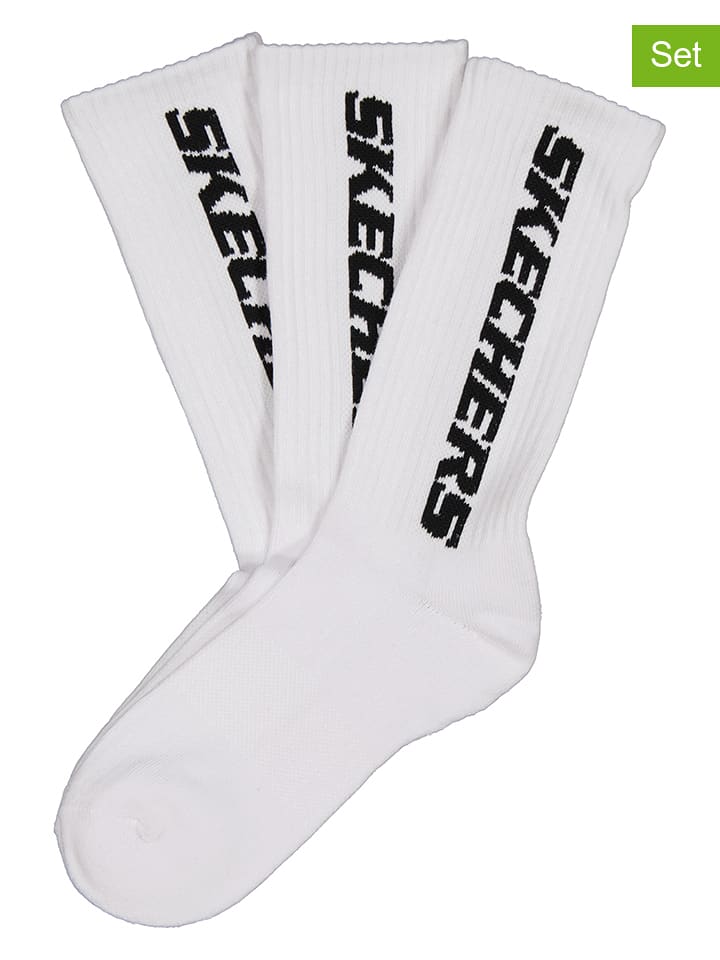 Skechers Skarpety (3 pary) w kolorze białym rozmiar: 39-42
