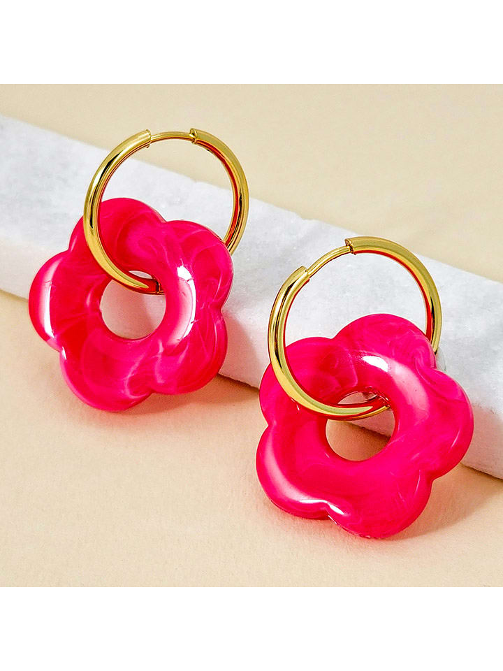 LA CHIQUITA Pozłacane kolczyki-kreole "Flower Drunk" rozmiar: onesize