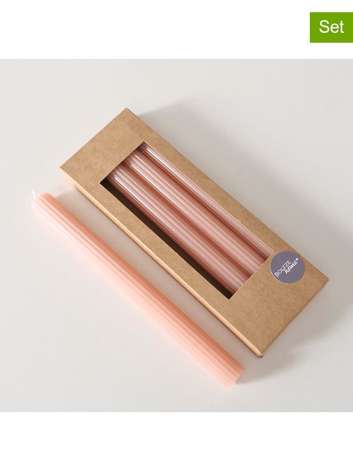 Boltze Świece (4 szt.) "Classic" w kolorze jasnoróżowym - wys. 25 cm rozmiar: onesize