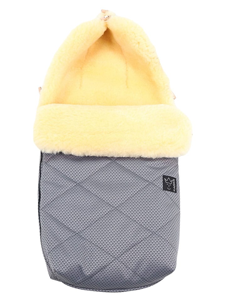 Kaiser Naturfellprodukte Śpiworek wełniany "Natura" w kolorze szarym - 85 x 45 cm rozmiar: onesize