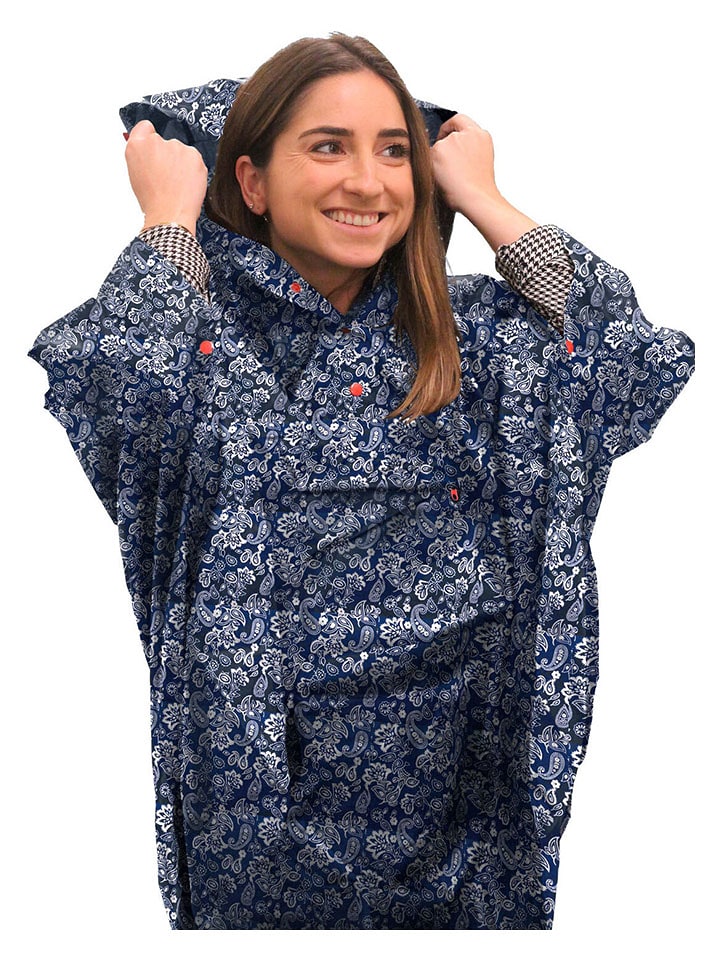 SMATI Ponczo przeciwdeszczowe w kolorze granatowym rozmiar: onesize