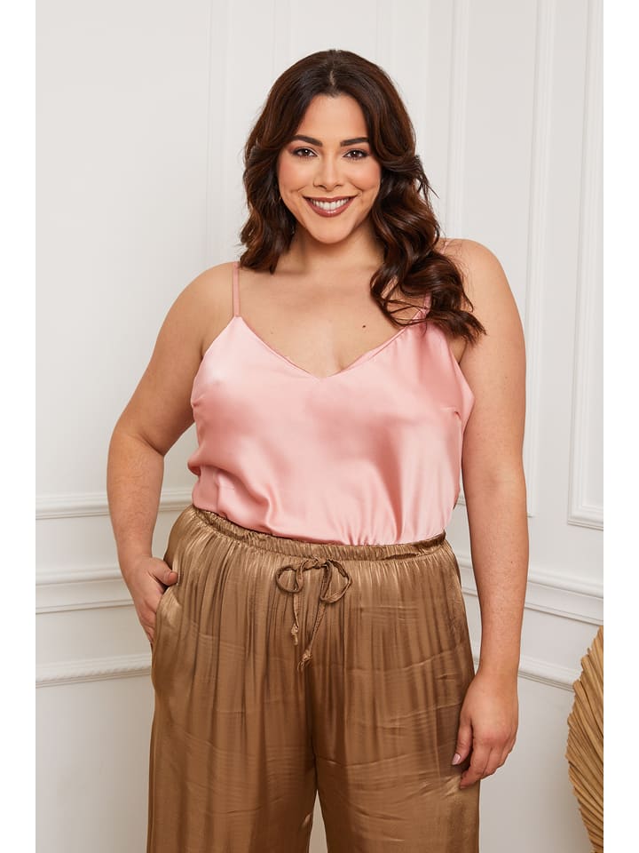 Plus Size Company Top "Lev" w kolorze jasnoróżowym rozmiar: 38