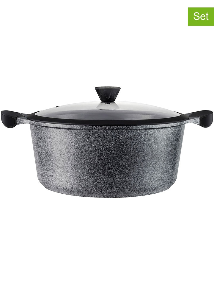 Laguiole 2-częściowy zestaw "Charbon" w kolorze szarym - 6,7 l rozmiar: onesize