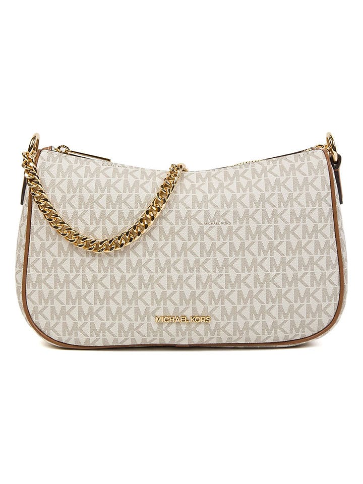 Michael Kors Skórzana torebka w kolorze kremowym - 26 x 16 x 8 cm rozmiar: onesize