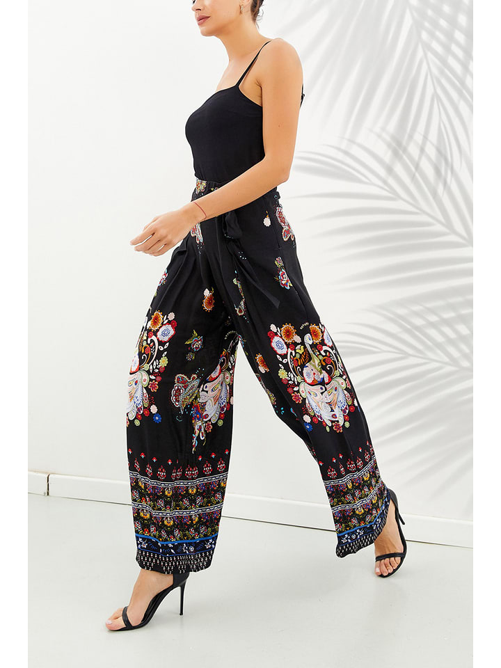 Milan Kiss Spodnie w kolorze czarnym rozmiar: L