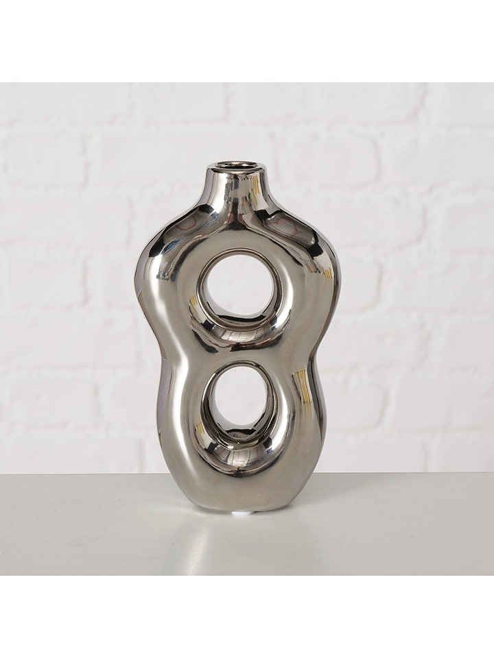 Boltze Wazon ''Hertha'' w kolorze srebrnym - 9 x 15 x 4 cm rozmiar: onesize