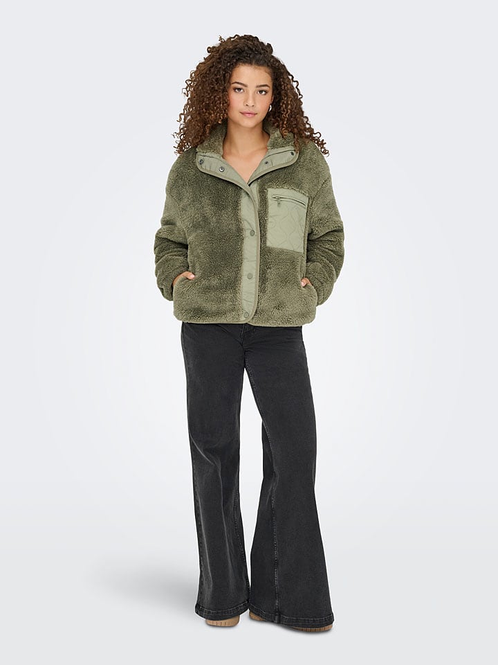 ONLY Kurtka polarowa w kolorze khaki rozmiar: XS