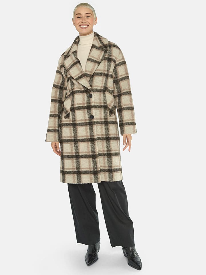 Fuchs Schmitt Płaszcz w kolorze beżowo-czarnym rozmiar: 38