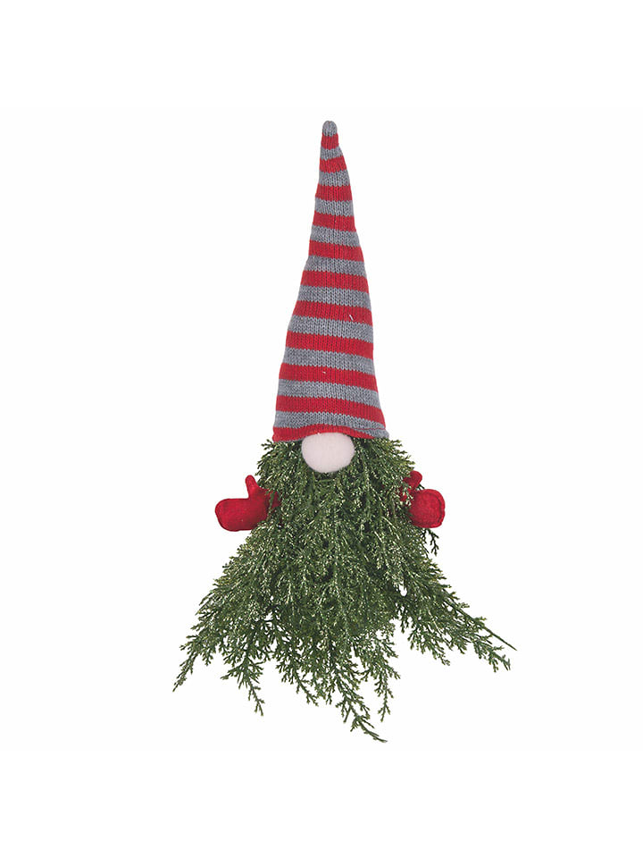 Villa d´Este Figurka dekoracyjna "Christmas Gnome" w kolorze zielono-czerwonym - dł. 38 cm rozmiar: onesize