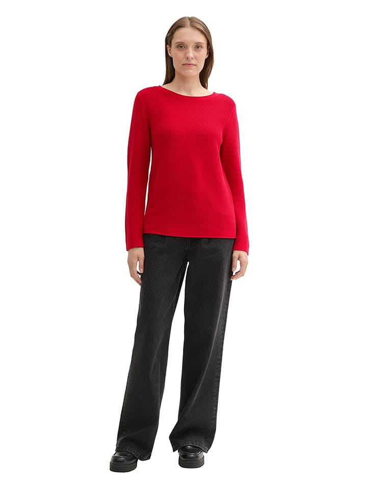 Tom Tailor Sweter w kolorze czerwonym rozmiar: S