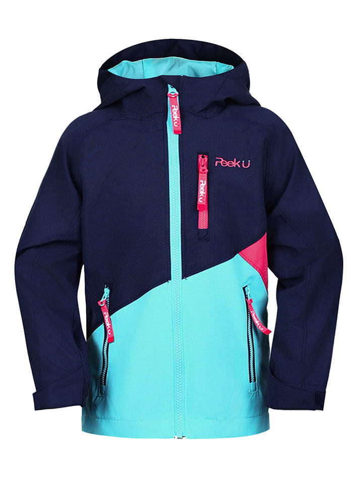 Peek U Kurtka przeciwdeszczowa "Hazel" w kolorze turkusowo-granatowym rozmiar: 116