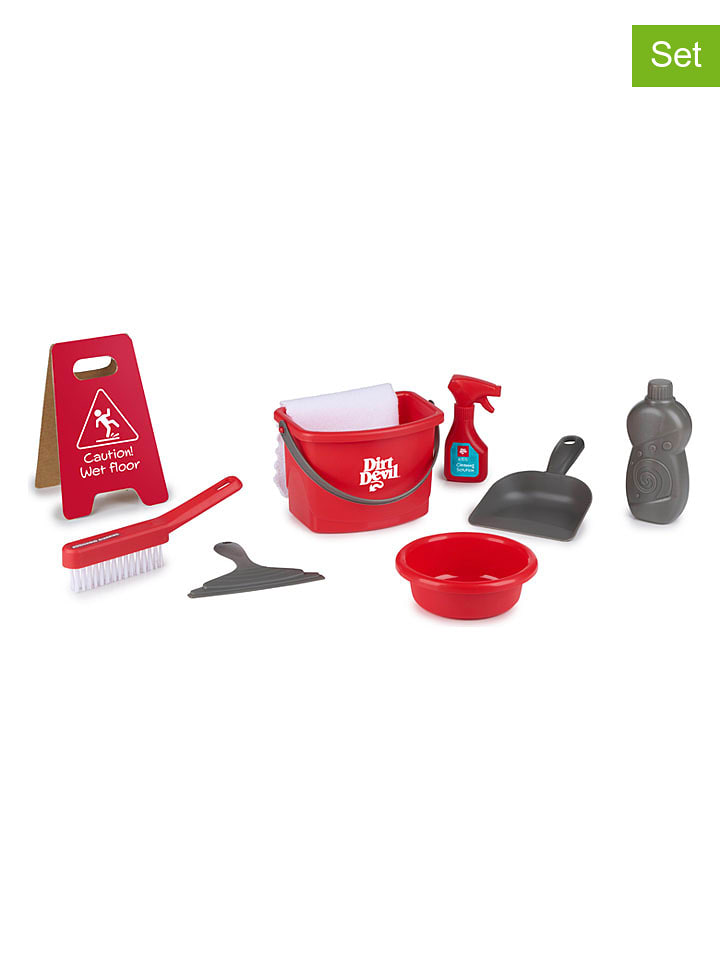 Dirt Devil 8-częściowy zestaw pomocy domowych w kolorze czerwono-szarym do zabawy - 4+ rozmiar: onesize