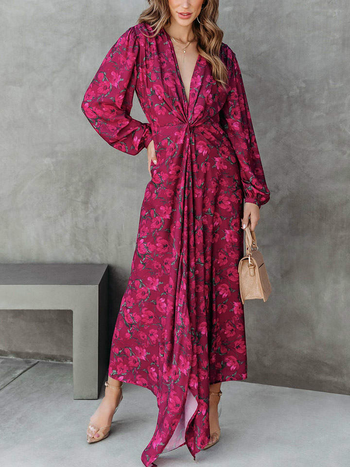 Milan Kiss Sukienka w kolorze różowym ze wzorem rozmiar: M