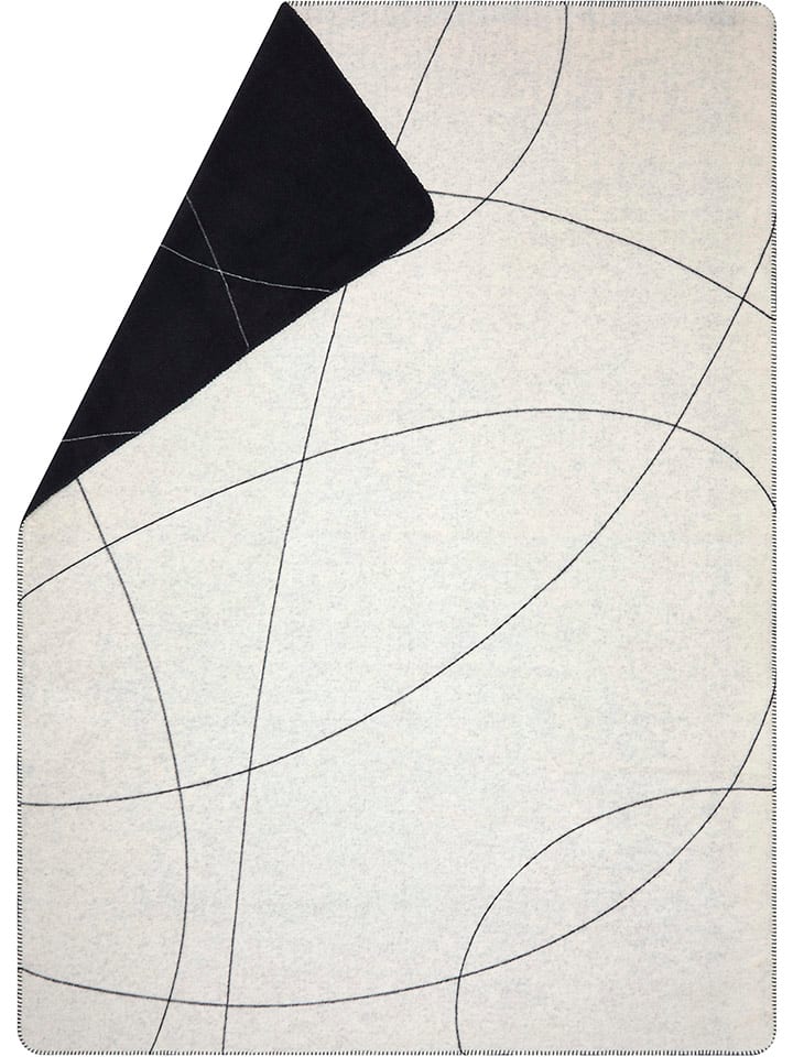 David Fussenegger Koc w kolorze biało-czarnym rozmiar: 200x150 cm