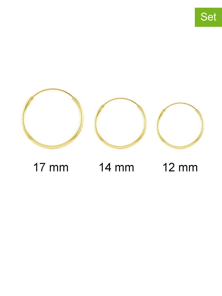 Lodie Silver Srebrne kolczyki-kreole (3 szt.) rozmiar: onesize