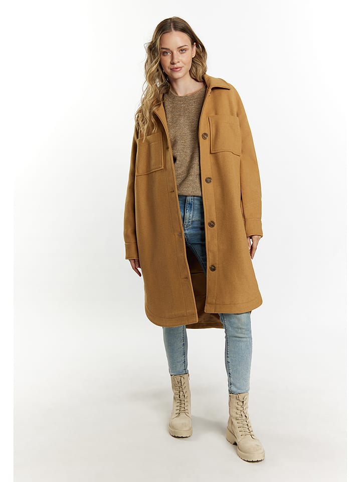 DreiMaster Płaszcz przejściowy w kolorze jasnobrązowym rozmiar: L