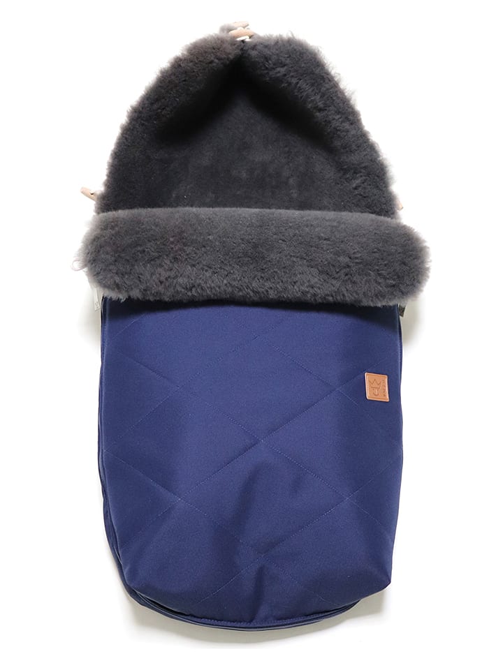 Kaiser Naturfellprodukte Śpiworek wełniany "Natura Graphit" w kolorze granatowym - 85 x 45 cm rozmiar: onesize