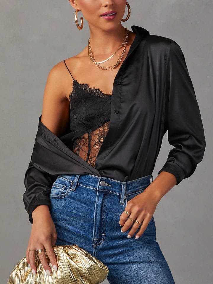 Milan Kiss Bluzka w kolorze czarnym rozmiar: M