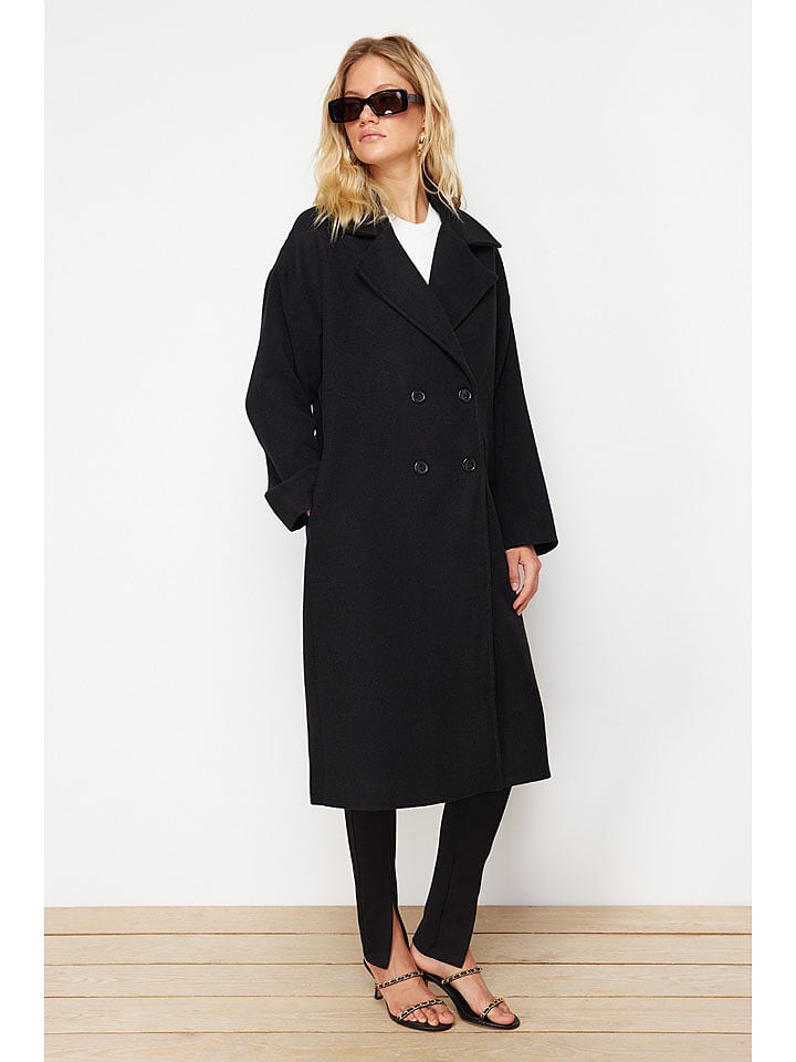 trendyol Płaszcz w kolorze czarnym rozmiar: 34