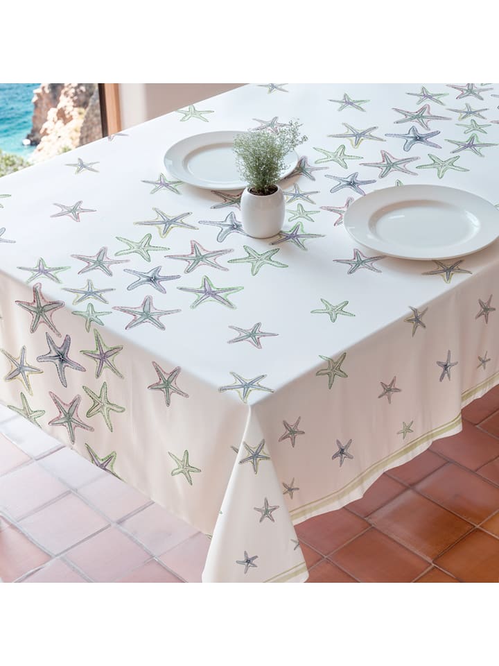 Mint Rugs Obrus "Summer Special Granadella" w kolorze białym ze wzorem rozmiar: 155x250 cm