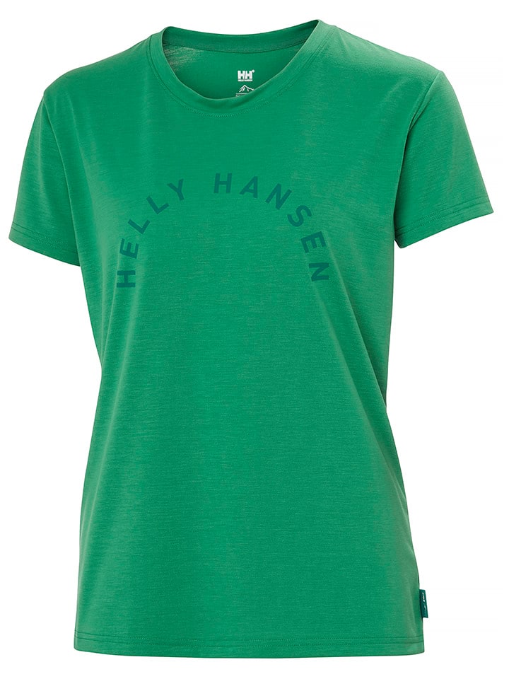 Helly Hansen Koszulka funkcyjna "Skog Graphic Tee" w kolorze zielonym rozmiar: S
