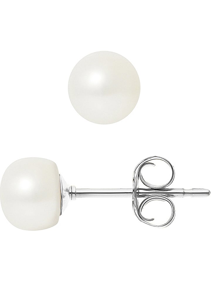 Pearline Kolczyki-wkrętki z perłami w kolorze białym rozmiar: onesize