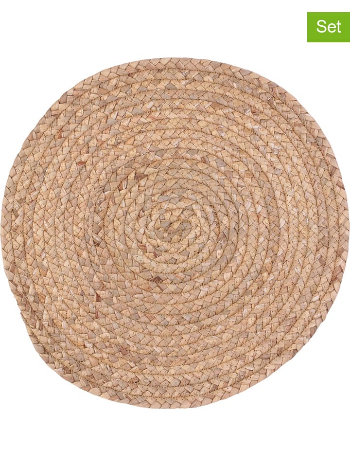 Garden Spirit Podkładki stołowe (2 szt.) w kolorze jasnobrązowym - Ø 38 cm rozmiar: onesize