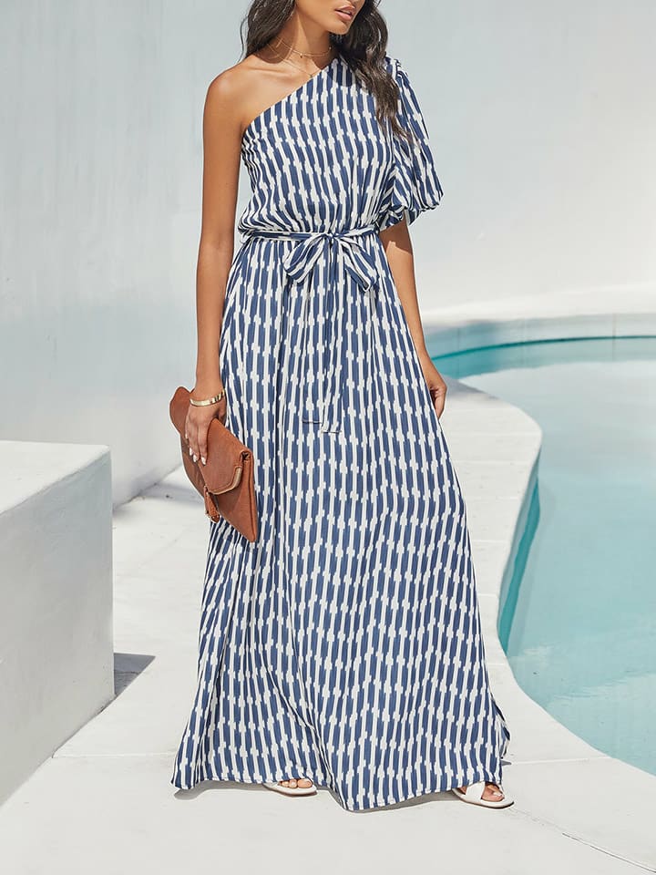 Milan Kiss Sukienka w kolorze niebiesko-białym rozmiar: M