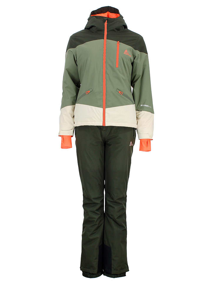 Peak Mountain 2-częściowy zestaw narciarski "Acorse" w kolorze khaki rozmiar: M