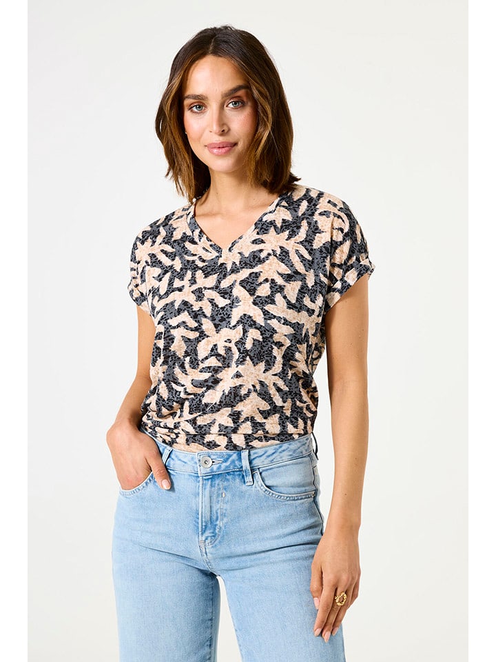 Garcia Koszulka w kolorze szaro-beżowym rozmiar: XL