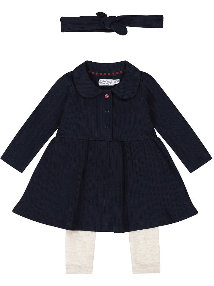 Dirkje 3-częściowy zestaw w kolorze kremowo-granatowym rozmiar: 80