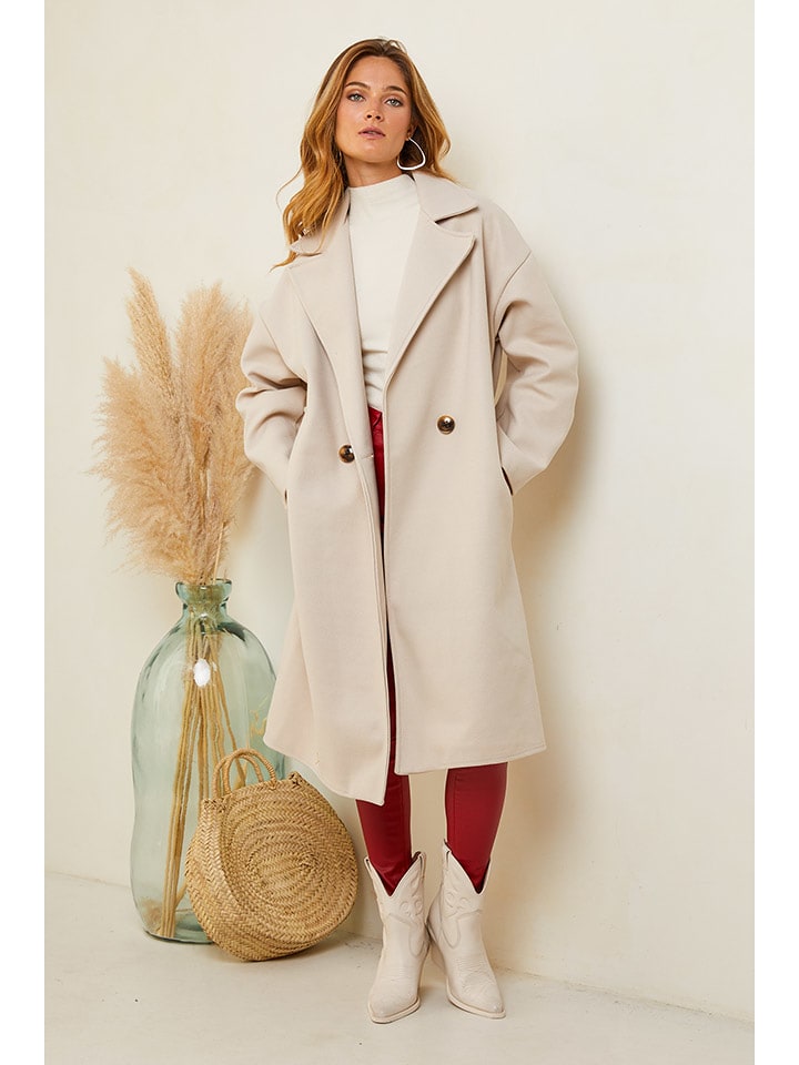 Joséfine Płaszcz przejściowy "Heluy" w kolorze beżowym rozmiar: S