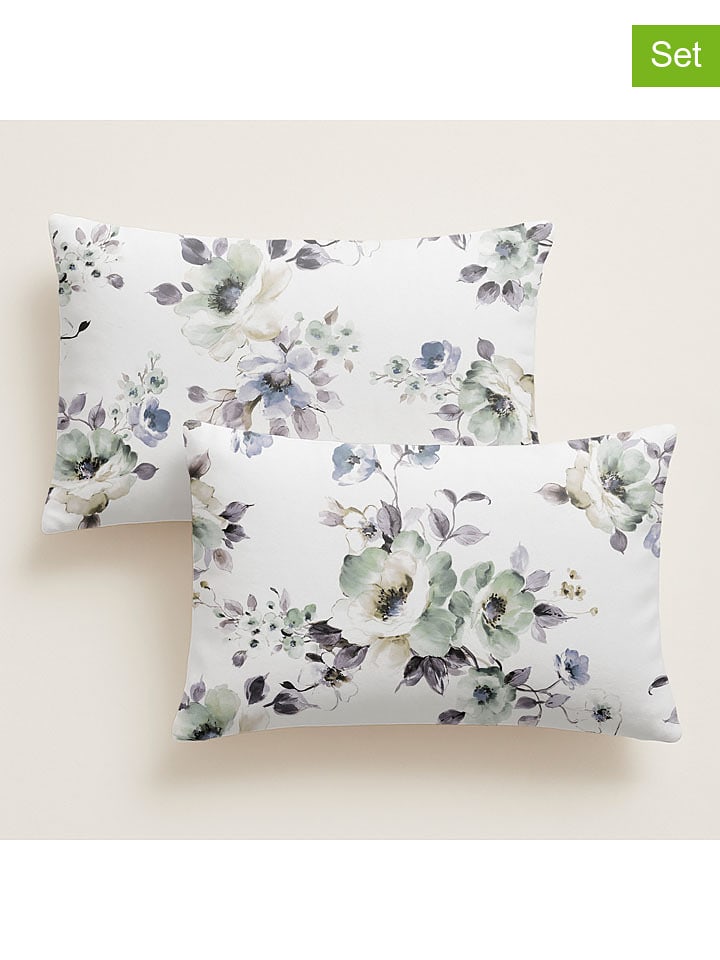 Pierre Cardin Perkalowe poszewki (2 szt.) w kolorze niebieskim na poduszkę rozmiar: 50x80 cm