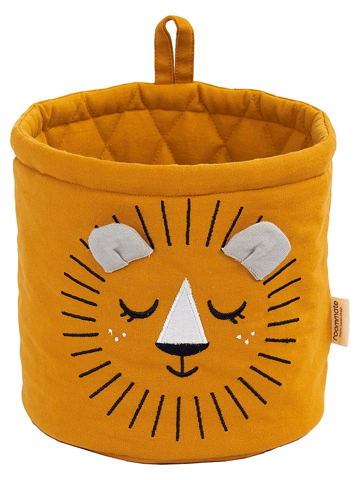 roommate Kosz "Lion" w kolorze musztardowym - wys. 18 x Ø 18 cm rozmiar: onesize