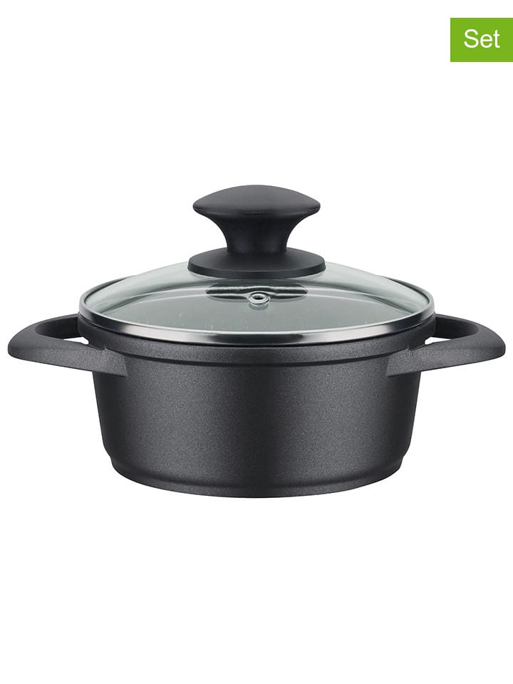 GSW 2-częściowy zestaw "Gourmet" w kolorze czarnym - Ø 16 cm rozmiar: onesize