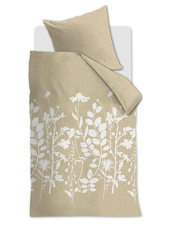 Beddinghouse Komplet pościeli "Plant" w kolorze żółto-białym rozmiar: 155x220 cm