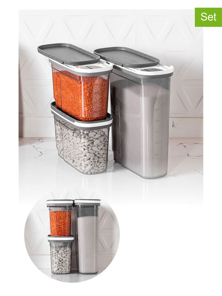 Violeta Home Pojemniki (3 szt.) w kolorze szarym rozmiar: onesize