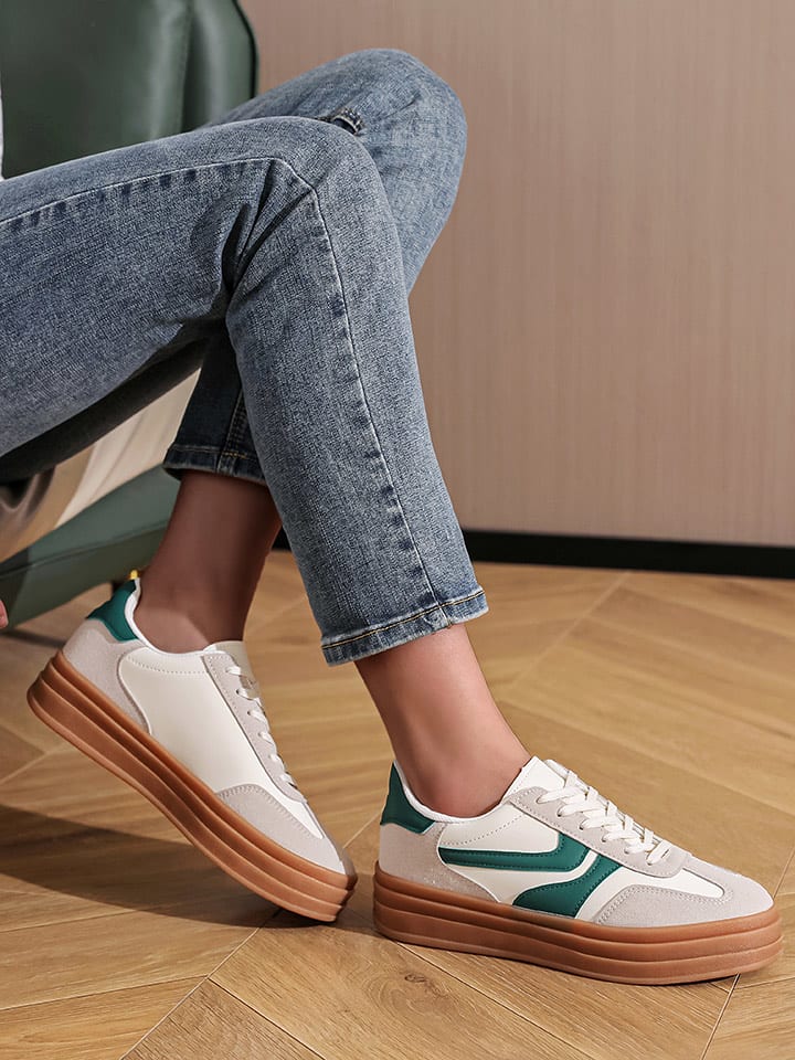 Sixth Sens Sneakersy w kolorze kremowo-beżowo-zielonym rozmiar: 38