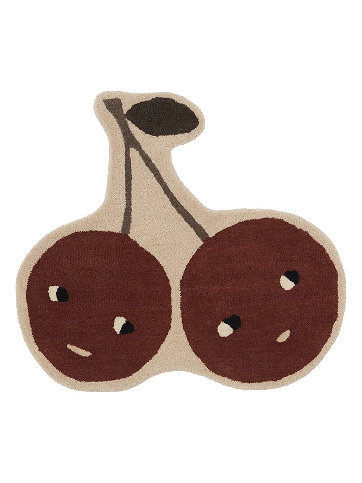 OYOY mini Dywan "Cherry" w kolorze ciemnobrązowym - 76 x 86 cm rozmiar: onesize