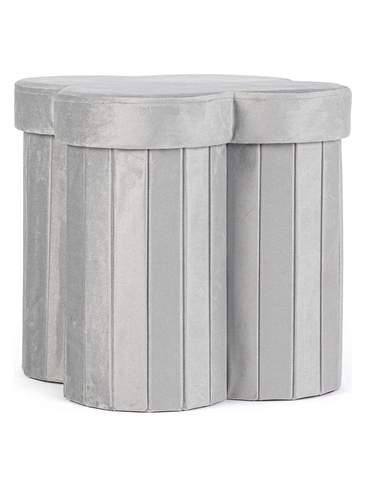 Bizzotto Puf "Jocelyn" w kolorze jasnoszarym - 40 x 40 x 40 cm rozmiar: onesize