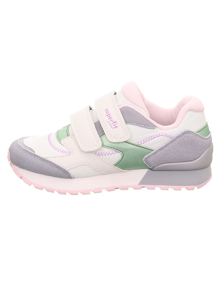superfit Skórzane sneakersy "Dash" w kolorze biało-fioletowo-jasnoróżowym rozmiar: 32