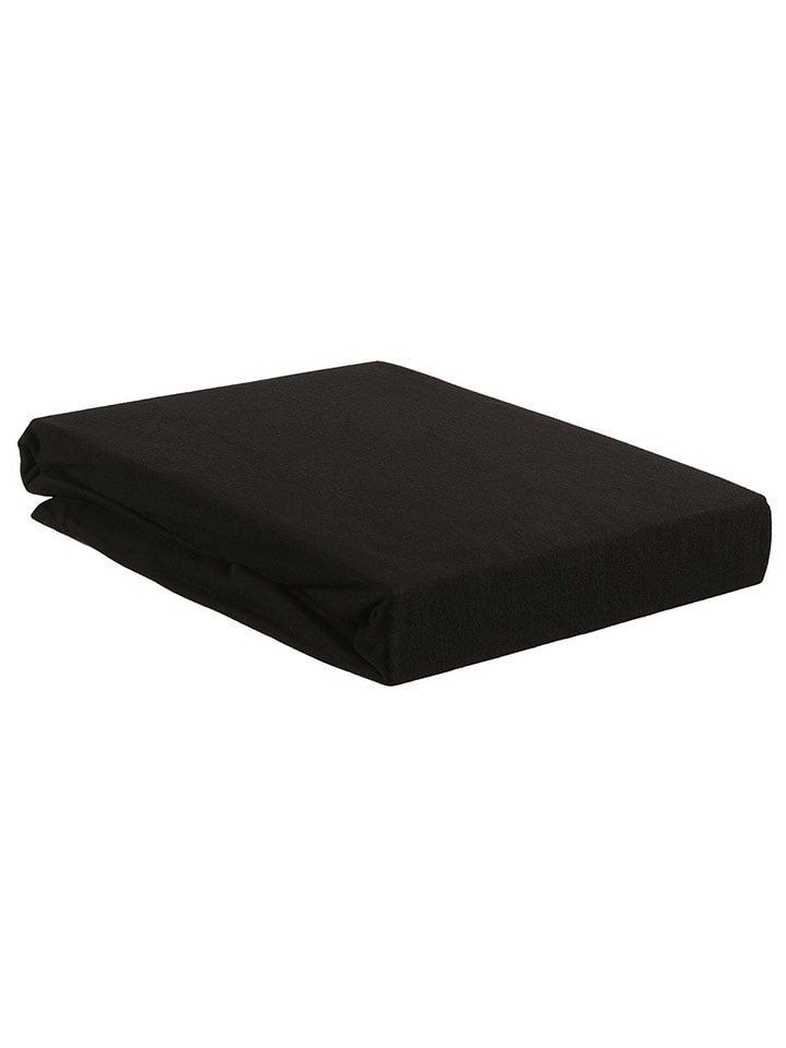 Beddinghouse Dżersejowe prześcieradło w kolorze czarnym na topper rozmiar: 140x200/220 cm