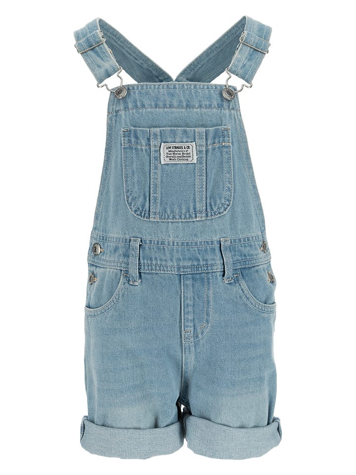 Levi's Kids Ogrodniczki dżinsowe w kolorze niebieskim rozmiar: 128