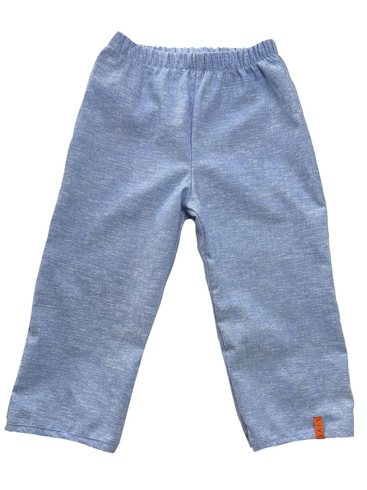 LiVi Lniane spodnie w kolorze niebieskim rozmiar: 92/98