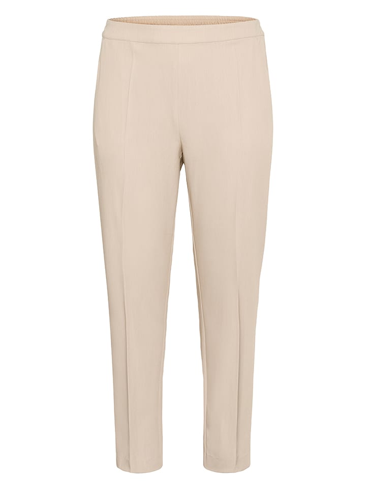 KAFFE curve Spodnie w kolorze beżowym rozmiar: 46